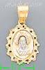 14K Gold Jesus Religious 3Color Dia-Cut Charm Pendant