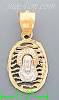 14K Gold Jesus Religious 3Color Dia-Cut Charm Pendant