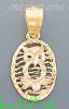 14K Gold Eared Owl 3Color Dia-Cut Charm Pendant