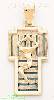 14K Gold Crucifix Italian Cross Charm Pendant