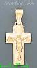 14K Gold Crucifix Italian Cross Charm Pendant