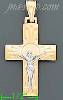 14K Gold Crucifix Italian Cross Charm Pendant