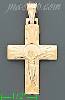 14K Gold Crucifix Italian Cross Charm Pendant