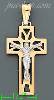 14K Gold Crucifix Italian Cross Charm Pendant