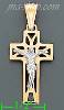 14K Gold Crucifix Italian Cross Charm Pendant