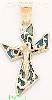 14K Gold Crucifix Italian Cross Charm Pendant