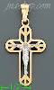 14K Gold Crucifix Italian Cross Charm Pendant