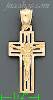 14K Gold Crucifix Italian Cross Charm Pendant