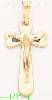 14K Gold Crucifix Italian Cross Charm Pendant