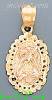 14K Gold Eared Owl 3Color Dia-Cut Charm Pendant