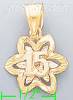 14K Gold 15 Años 3Color Dia-Cut Charm Pendant