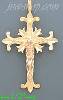 14K Gold Crucifix Cross 3Color Dia-Cut Charm Pendant