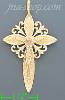 14K Gold Crucifix Cross 3Color Dia-Cut Charm Pendant