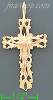 14K Gold Crucifix Cross 3Color Dia-Cut Charm Pendant