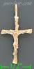 14K Gold Crucifix Cross 3Color Dia-Cut Charm Pendant