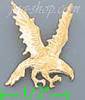 14K Gold Striking Eagle Dia-Cut Charm Pendant