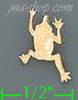 14K Gold Frog Dia-Cut Charm Pendant