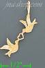 14K Gold Doves Holding Heart Dia-Cut Charm Pendant