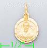 14K Gold Jesus Christ Dia-Cut Charm Pendant