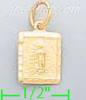 14K Gold Virgin of Guadalupe Dia-Cut Charm Pendant