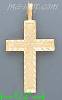 14K Gold Cross Dia-Cut Charm Pendant