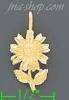 14K Gold Sunflower Dia-Cut Charm Pendant