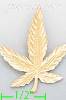 14K Gold Marijuana Pot Weed Dia-Cut Charm Pendant