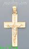 14K Gold Cross Crucifix 3Color Charm Pendant