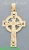 14K Gold Cross Crucifix 3Color Charm Pendant