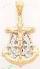 14K Gold Anchor Crucifix 3Color Charm Pendant