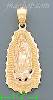 14K Gold Virgin of Guadalupe 3Color Charm Pendant