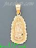 14K Gold Virgin of Guadalupe 3Color Charm Pendant