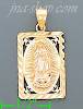 14K Gold Virgin of Guadalupe on Rectagular Frame 3Color Charm Pe