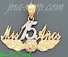 14K Gold Hands Praying w/Cross and Holy Bible 3Color Charm Penda