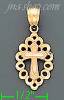 14K Gold Virgin 3Color Charm Pendant