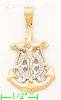 14K Gold Anchor Crucifix 3Color Charm Pendant