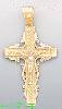 14K Gold Cross Crucifix 3Color Charm Pendant