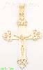 14K Gold Crucifix Italian Cross Charm Pendant