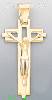 14K Gold Crucifix Italian Cross Charm Pendant