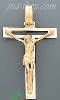 14K Gold Crucifix Italian Cross Charm Pendant