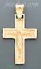 14K Gold Crucifix Italian Cross Charm Pendant