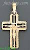 14K Gold Crucifix Italian Cross Charm Pendant