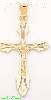 14K Gold Crucifix Italian Cross Charm Pendant