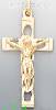 14K Gold Crucifix Italian Cross Charm Pendant