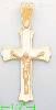 14K Gold Cross Crucifix Stamp Charm Pendant