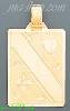 14K Gold Dia-Cut Engravable Rectangular Stamp Charm Pendant