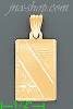 14K Gold Engravable Dia-Cut Rectangular Stamp Charm Pendant