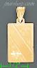 14K Gold Engravable Dia-Cut Rectangular Stamp Charm Pendant