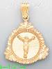 14K Gold Jesus Christ Stamp Charm Pendant