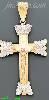 14K Gold Cross Crucifix Stamp Charm Pendant